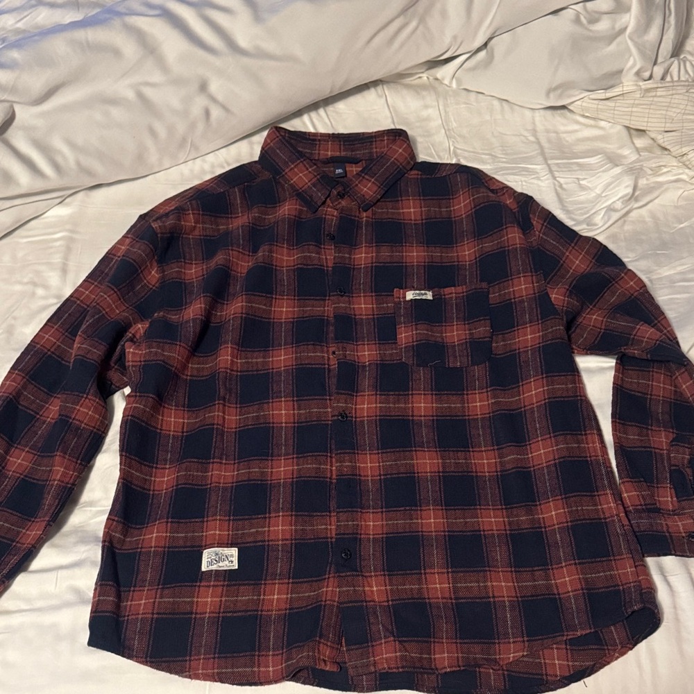 Plaid Button-Up Shirt